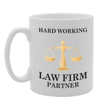 Hard Working Law Firm Partner   Printed Tea Coffee Ceramic  Mg3450 - Funny Printed Coffee Mug - Great Gift Idea