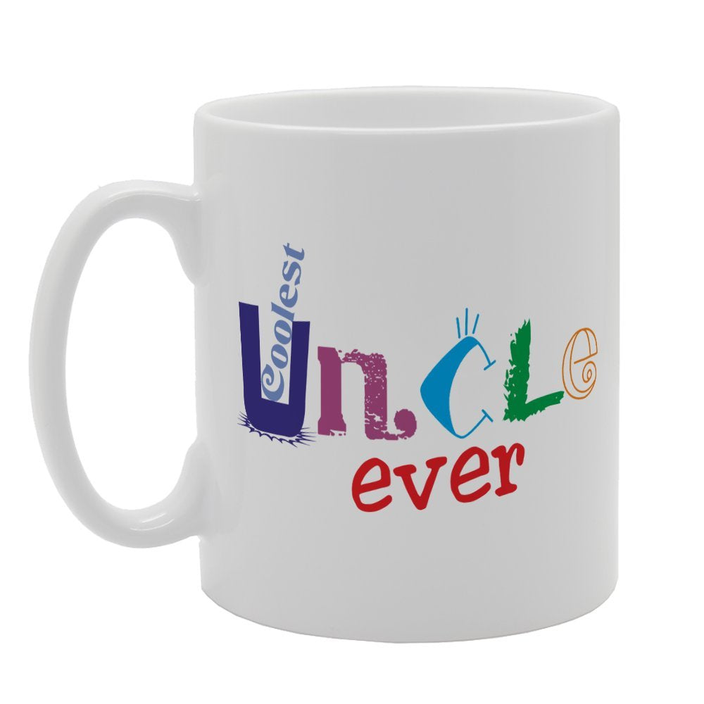 Coolest Uncle Ever   Printed Tea Coffee Ceramic  Mg2668 - Funny Printed Coffee Mug - Great Gift Idea