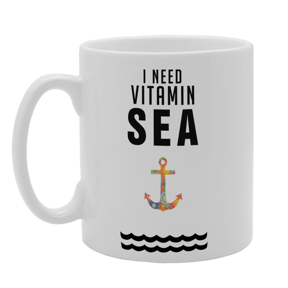 I Need Vitamin Sea   Printed Tea Coffee Ceramic  Mg3259 - Funny Printed Coffee Mug - Great Gift Idea