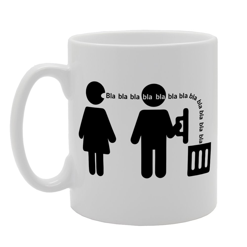Bla! Bla! Bla! Dumping   Printed Tea Coffee Ceramic  Mg1276 - Funny Printed Coffee Mug - Great Gift Idea