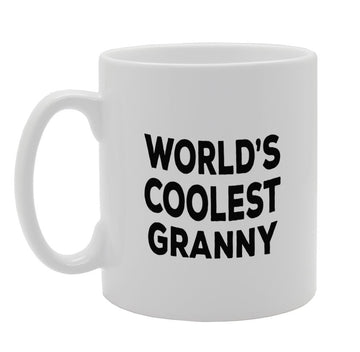 World'S Coolest Granny   Printed Tea Coffee Ceramic  Mg1358 - Funny Printed Coffee Mug - Great Gift Idea