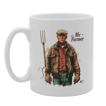 Mr Farmer  - Ideal For Farmers And Agriculture Enthusiasts, 11Oz Ceramic Coffee  For Farming Professionals And Rural Life Lovers Mg5919 - Funny Printed Coffee Mug - Great Gift Idea