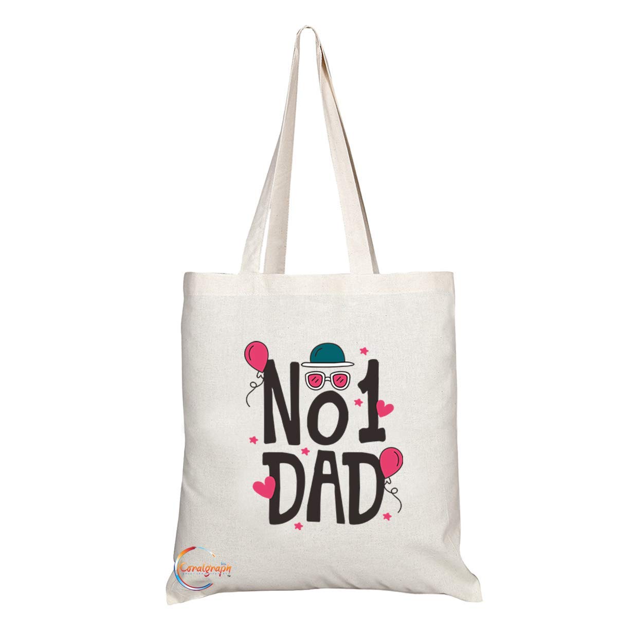 TB666 No1 DAD Novelty Present Gift Printed Eco-Friendly Stylish Long Handled Tote Shoulder Bag