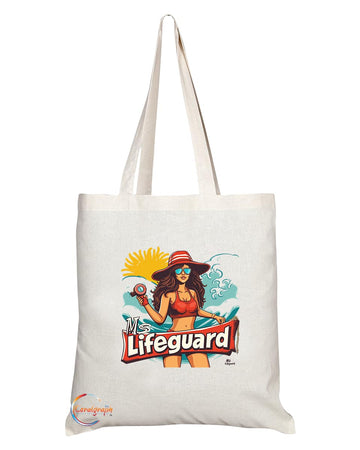 TB1984 Ms Lifeguard Tote Bag - Ideal for Lifeguards, Beach Lovers, and Water Safety Professionals - Tote Bag with Bold Design