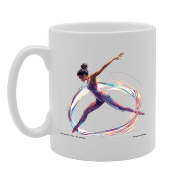 11Oz Ceramic  Featuring Popular Sports Designs From Around The World – Ideal For Sports Fans And Enthusiasts (Gymnast Mg6591) - Funny Printed Coffee Mug - Great Gift Idea