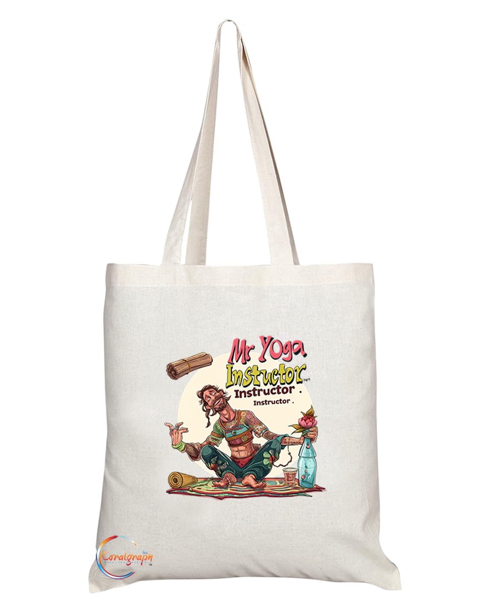 TB1976 Mr Yoga Instructor Tote Bag - Ideal for Yoga Teachers, Wellness Coaches, and Fitness Enthusiasts - Tote Bag with Relaxing Design