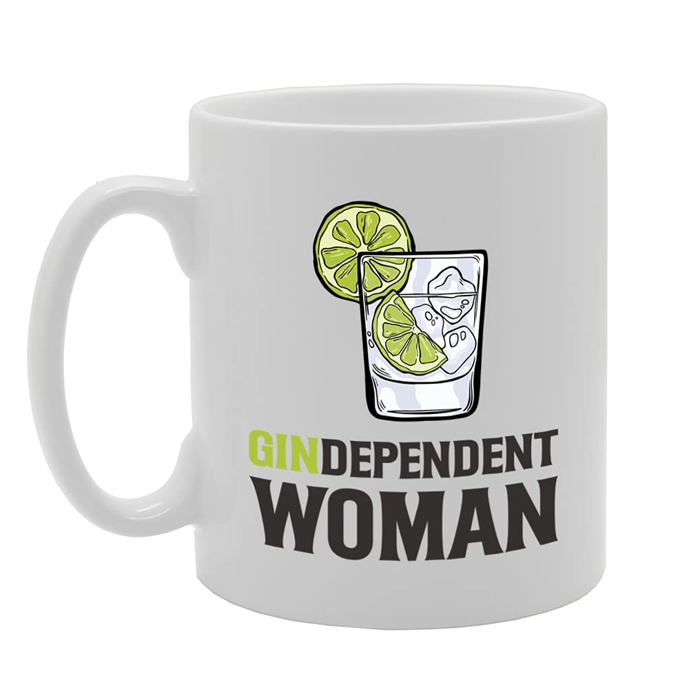 Gindependent Woman Tea   Printed Tea Coffee Ceramic  Mg5355 - Funny Printed Coffee Mug - Great Gift Idea