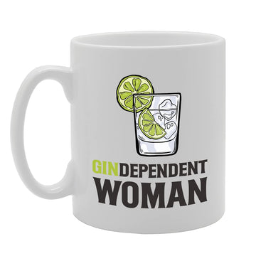 Gindependent Woman Tea   Printed Tea Coffee Ceramic  Mg5355 - Funny Printed Coffee Mug - Great Gift Idea
