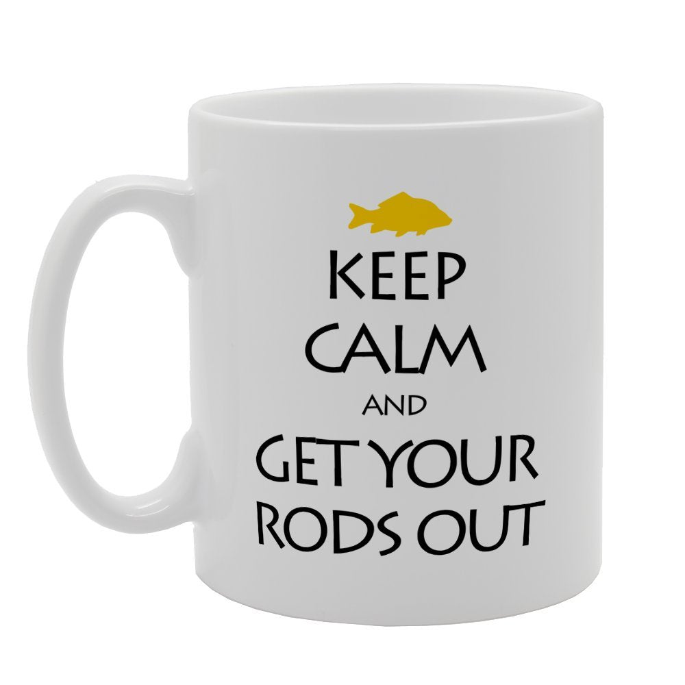 Keep Calm And Get Your Rodsout   Printed Tea Coffee Ceramic  Mg1923 - Funny Printed Coffee Mug - Great Gift Idea