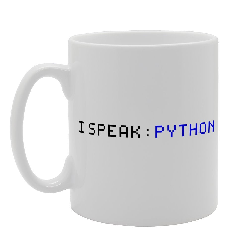 I Speak Python Programmer Developer Fun   Printed Tea Coffee Ceramic  Mg1941 - Funny Printed Coffee Mug - Great Gift Idea