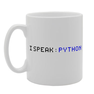 I Speak Python Programmer Developer Fun   Printed Tea Coffee Ceramic  Mg1941 - Funny Printed Coffee Mug - Great Gift Idea
