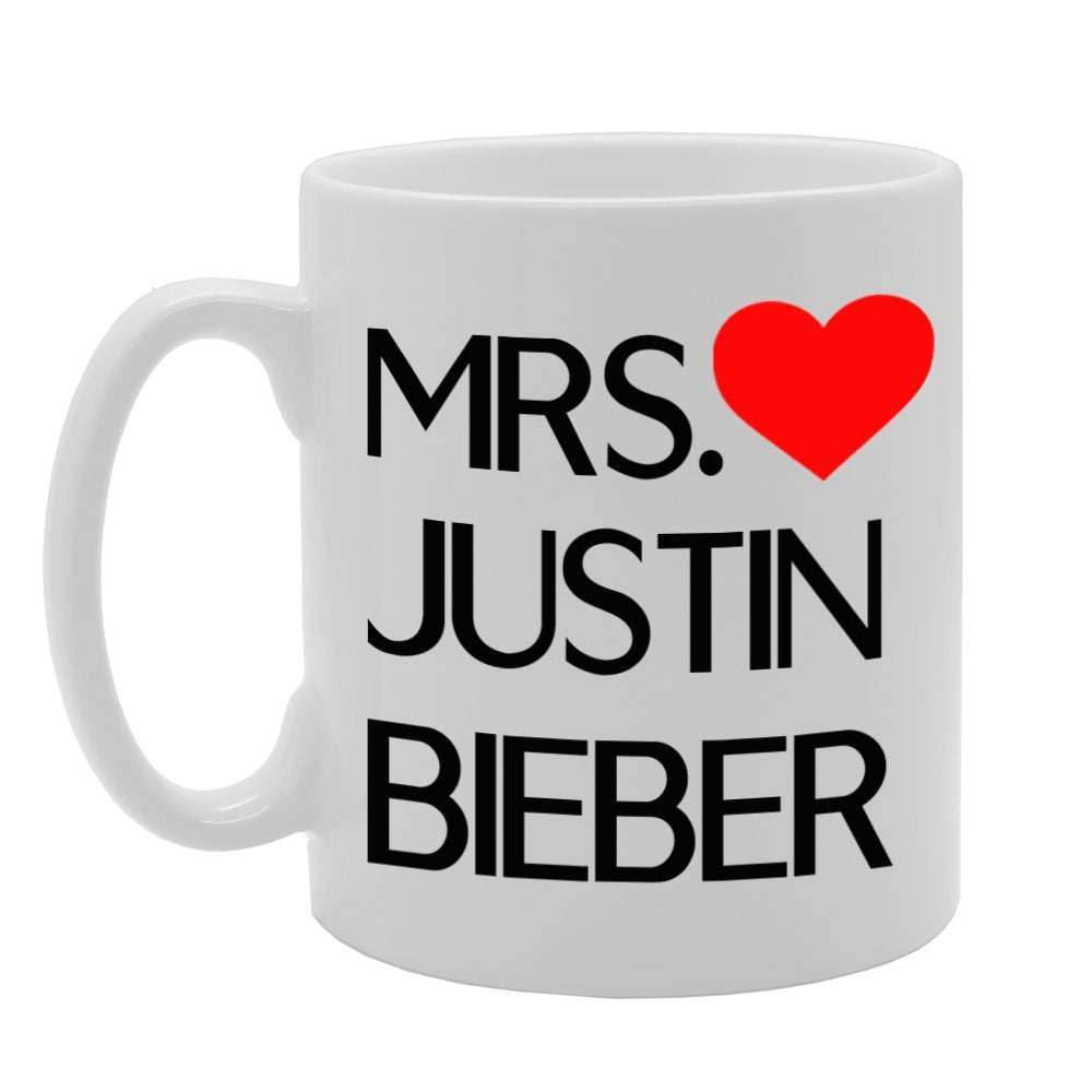 Mrs Justing Bieber   Printed Tea Coffee Ceramic  Mg774 - Funny Printed Coffee Mug - Great Gift Idea