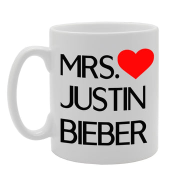 Mrs Justing Bieber   Printed Tea Coffee Ceramic  Mg774 - Funny Printed Coffee Mug - Great Gift Idea