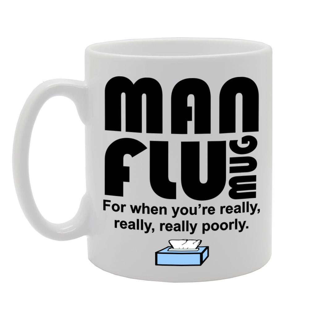 Man Flu    Printed Tea Coffee Ceramic  Mg1110 - Funny Printed Coffee Mug - Great Gift Idea