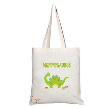 TB754 Mummysaurus Cute Dinosaur Novelty Present Gift Printed Eco-Friendly Stylish Long Handled Tote Shoulder Bag