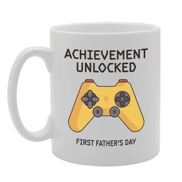 Achievement Unlocked First Fathers Day Tea   Printed Tea Coffee Ceramic  Mg5466 - Funny Printed Coffee Mug - Great Gift Idea