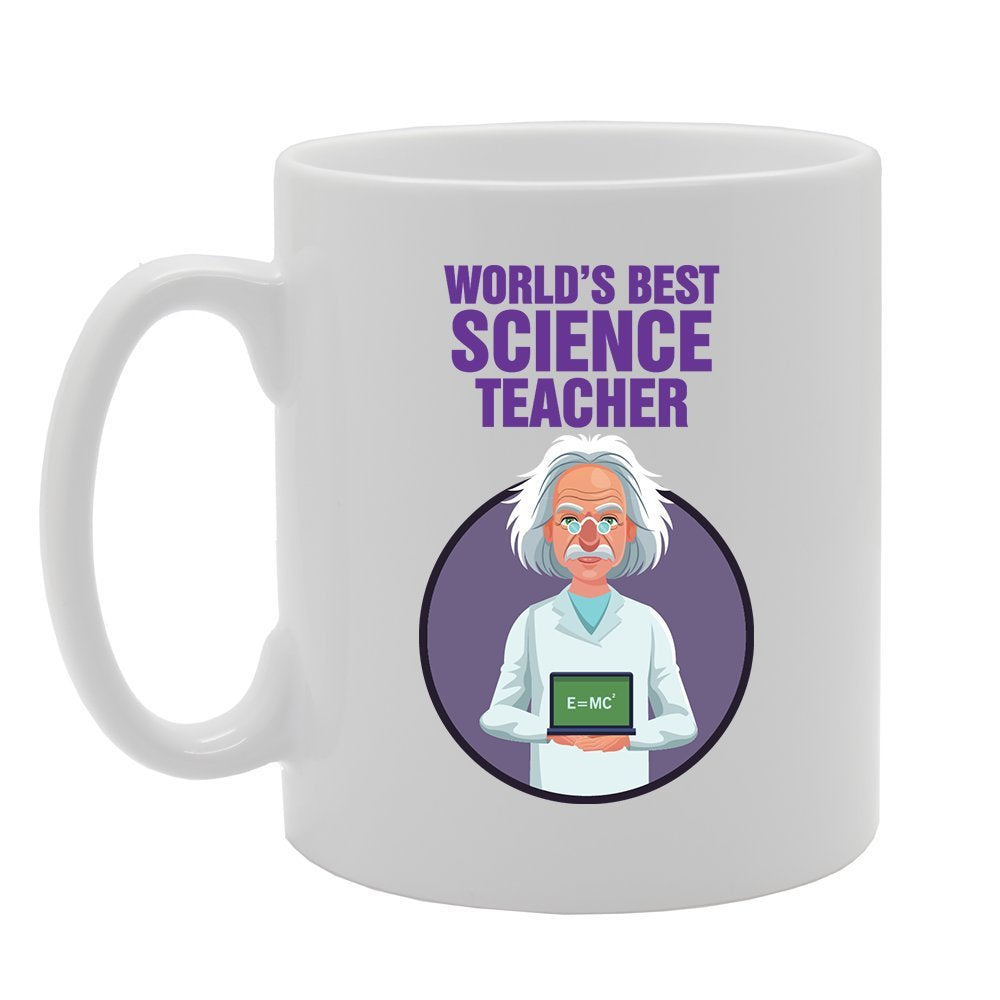 World'S Best Science Teacher   Printed Tea Coffee Ceramic  Mg4106 - Funny Printed Coffee Mug - Great Gift Idea