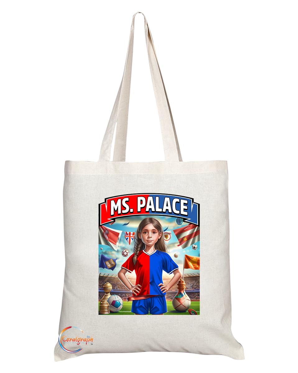 TB1614 Ms Palace Footie Fan Lady Girl Tote Bag - Eco-Friendly, Stylish, Long Handled, Perfect Novelty Gift by