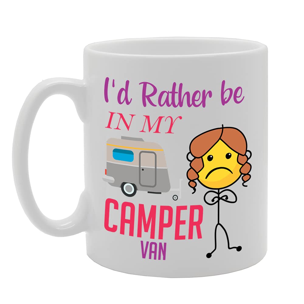 Id Rather Be In My Champer Van   Printed Tea Coffee Ceramic  Mg5278 - Funny Printed Coffee Mug - Great Gift Idea