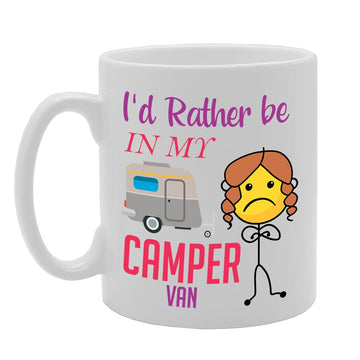 Id Rather Be In My Champer Van   Printed Tea Coffee Ceramic  Mg5278 - Funny Printed Coffee Mug - Great Gift Idea