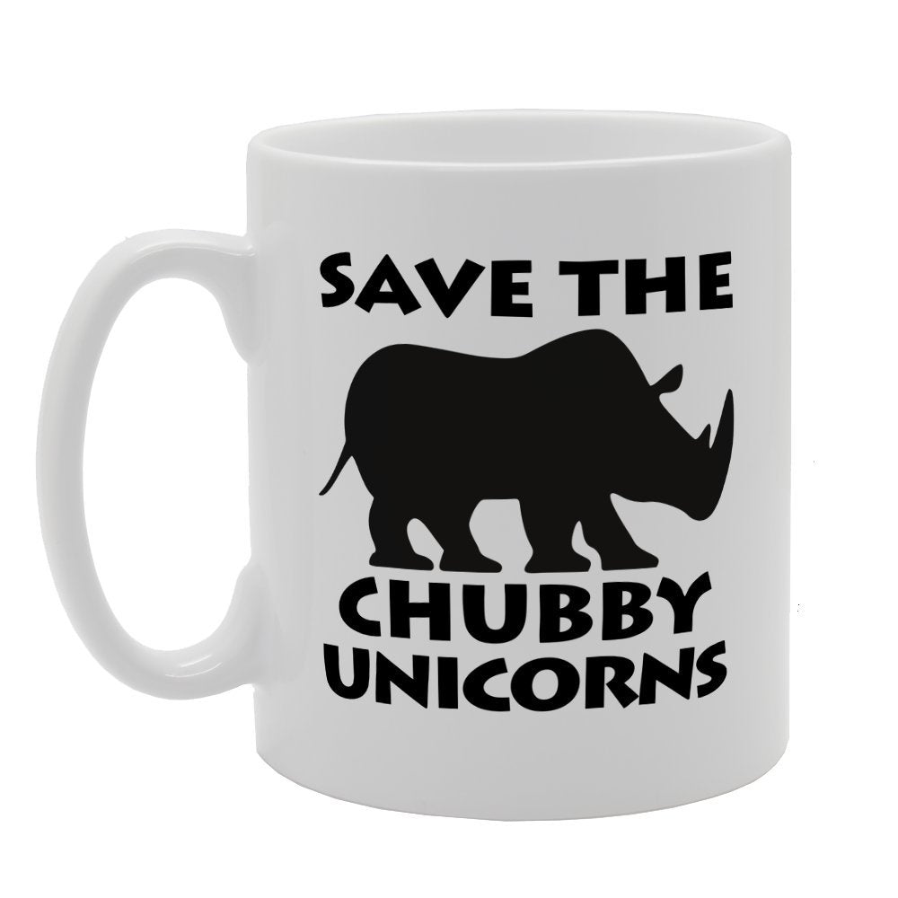 Save The Chubby Unicorn   Printed Tea Coffee Ceramic  Mg1644 - Funny Printed Coffee Mug - Great Gift Idea