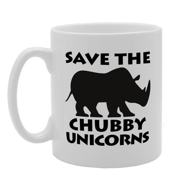 Save The Chubby Unicorn   Printed Tea Coffee Ceramic  Mg1644 - Funny Printed Coffee Mug - Great Gift Idea