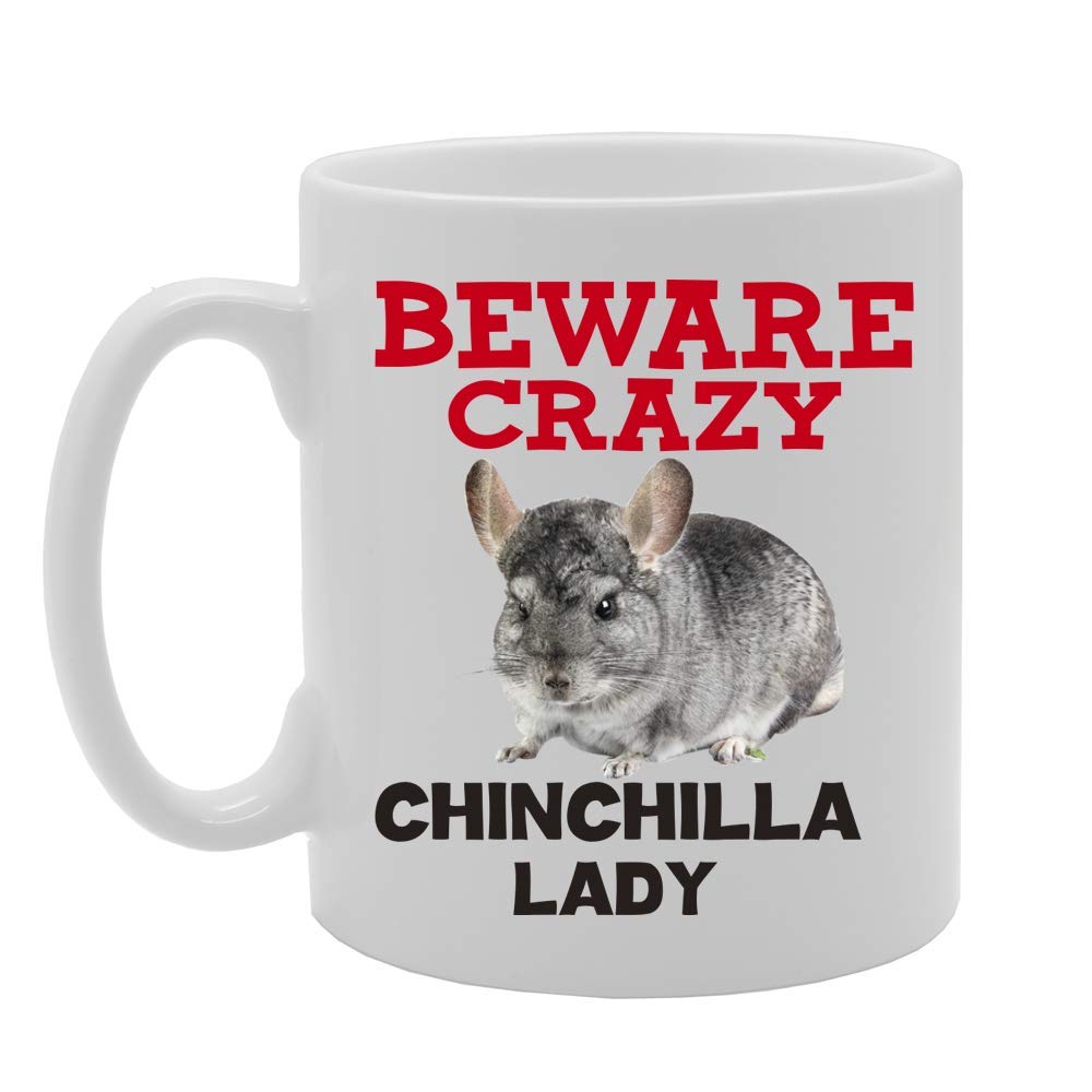 Beware Crazy Chhilla Lady   Printed Tea Coffee Ceramic  Mg4444 - Funny Printed Coffee Mug - Great Gift Idea