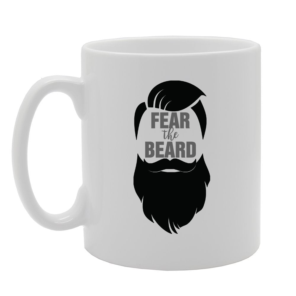 Fear The Beard   Printed Tea Coffee Ceramic  Mg2979 - Funny Printed Coffee Mug - Great Gift Idea