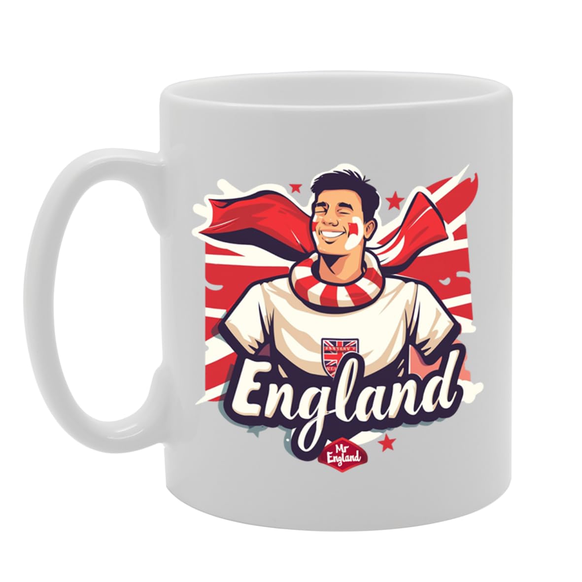 Mr England Fan  - Ideal For Football Fans And Sports Enthusiasts, 11Oz Ceramic Coffee  For England Supporters And Patriotic Fans Mg5927 - Funny Printed Coffee Mug - Great Gift Idea