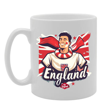Mr England Fan  - Ideal For Football Fans And Sports Enthusiasts, 11Oz Ceramic Coffee  For England Supporters And Patriotic Fans Mg5927 - Funny Printed Coffee Mug - Great Gift Idea