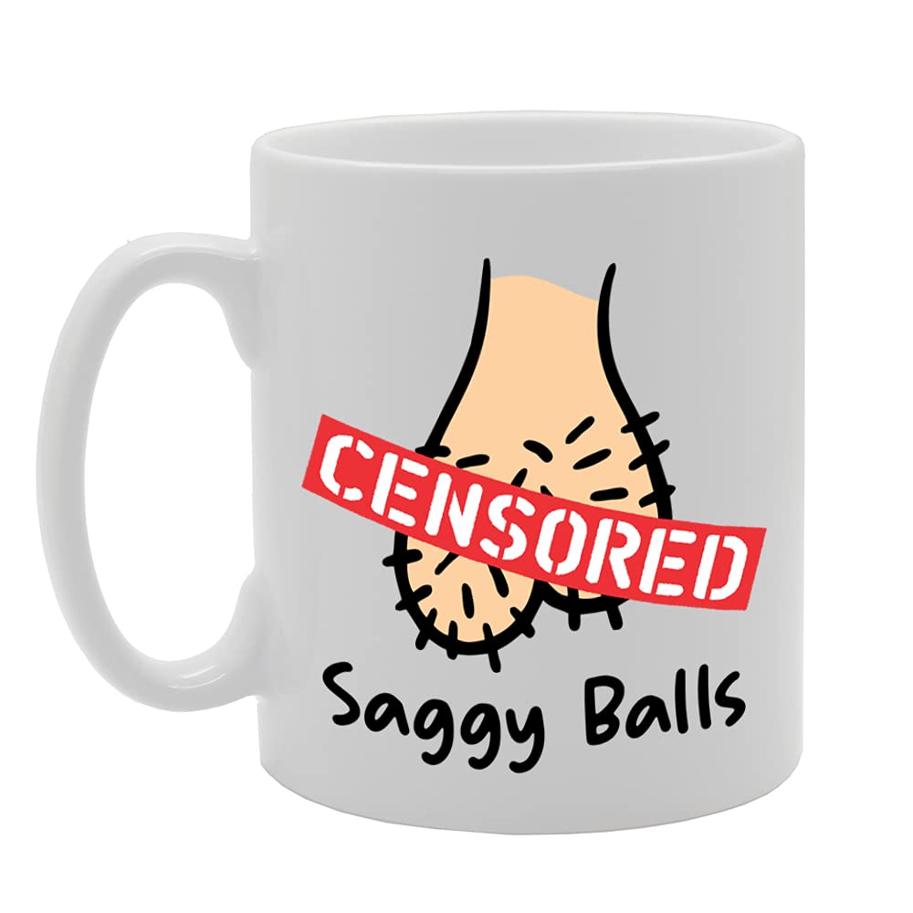 Censored Saggy Balls   Printed Tea Coffee Ceramic  Mg5265 - Funny Printed Coffee Mug - Great Gift Idea