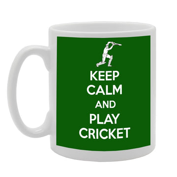Keep Calm And Play Cricket   Printed Tea Coffee Ceramic  Mg754 - Funny Printed Coffee Mug - Great Gift Idea