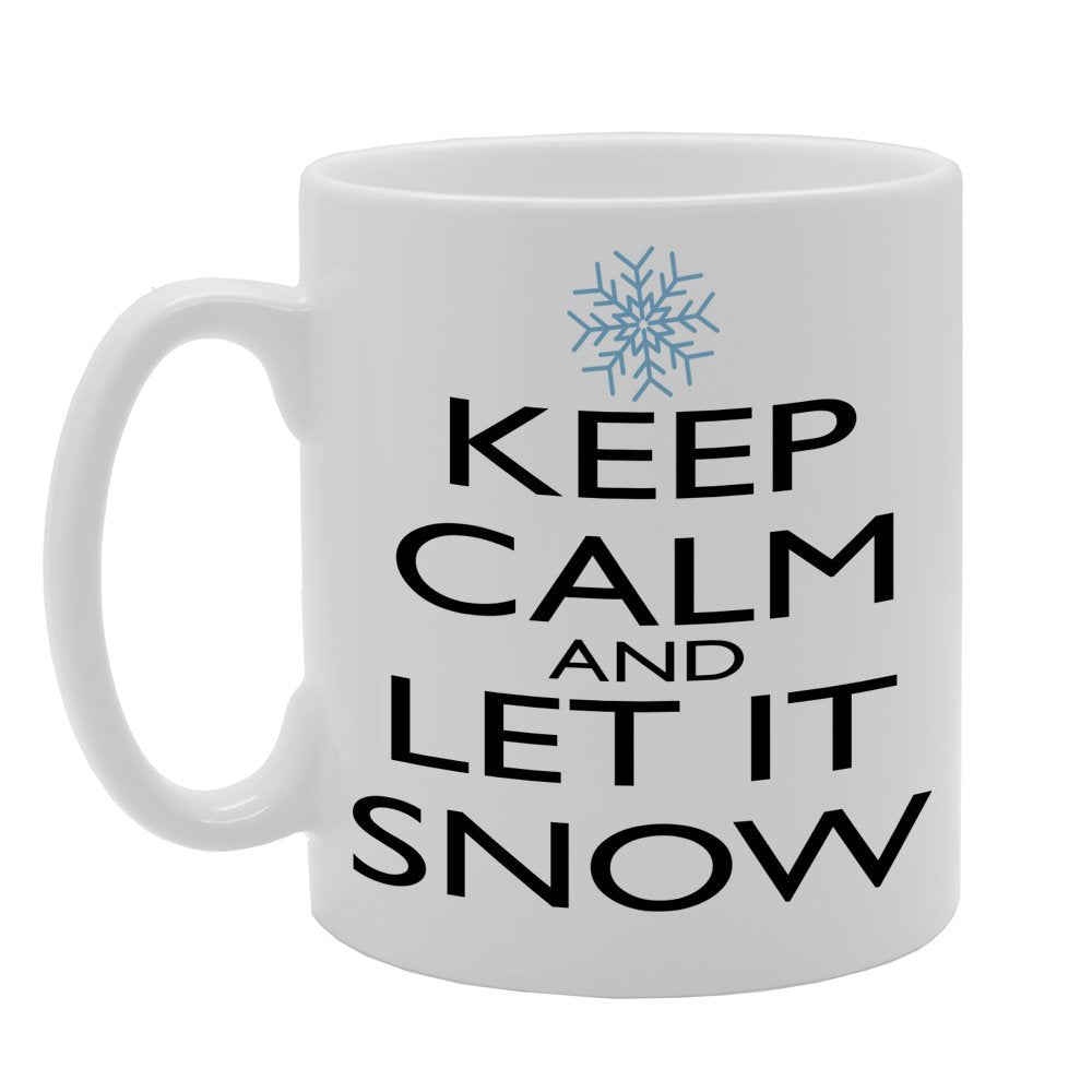 Keep Calm And Let It Snow   Printed Tea Coffee Ceramic  Mg548 - Funny Printed Coffee Mug - Great Gift Idea