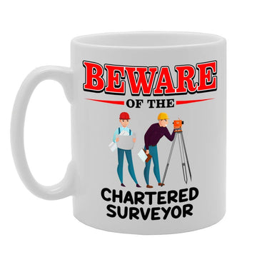Beware Of The Chartered Surveyor   Printed Tea Coffee Ceramic  Mg4838 - Funny Printed Coffee Mug - Great Gift Idea