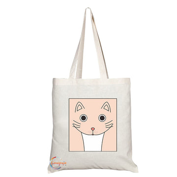 TB1138 Pussy Novelty Present Gift Printed Eco-Friendly Stylish Long Handled Tote Shoulder Bag