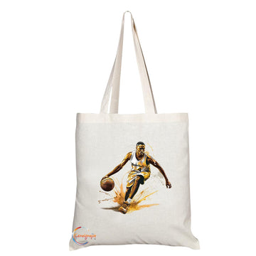 TB1736 Mr Basketball Tote Bag - Great for Basketball Players, Fans, Sports Enthusiasts - Sustainable, Stylish, Long Handled, Durable and Reusable