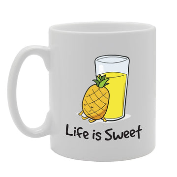 Life Is Sweet   Printed Tea Coffee Ceramic  Mg3447 - Funny Printed Coffee Mug - Great Gift Idea