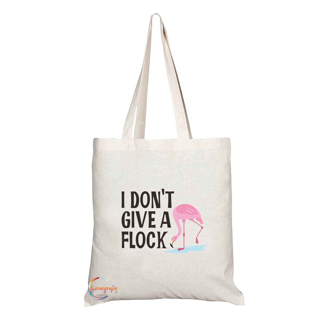 TB1107 I Don't Give A Flock Novelty Present Gift Printed Eco-Friendly Stylish Long Handled Tote Shoulder Bag
