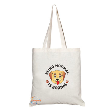 TB1414 Being Normal is Boring Novelty Present Gift Printed Eco-Friendly Stylish Long Handled Tote Shoulder Bag