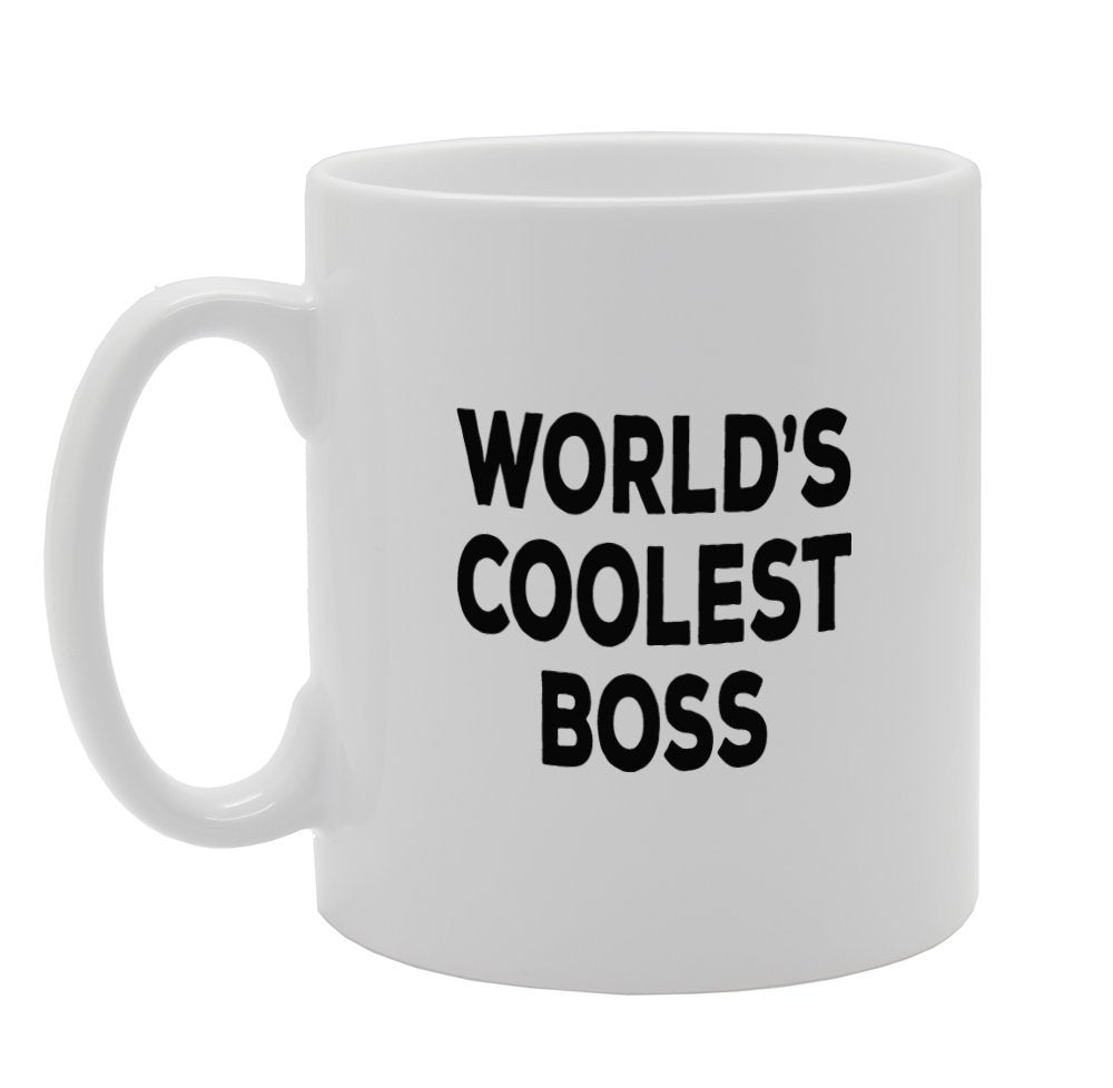 World'S Coolest Boss   Printed Tea Coffee Ceramic  Mg1370 - Funny Printed Coffee Mug - Great Gift Idea