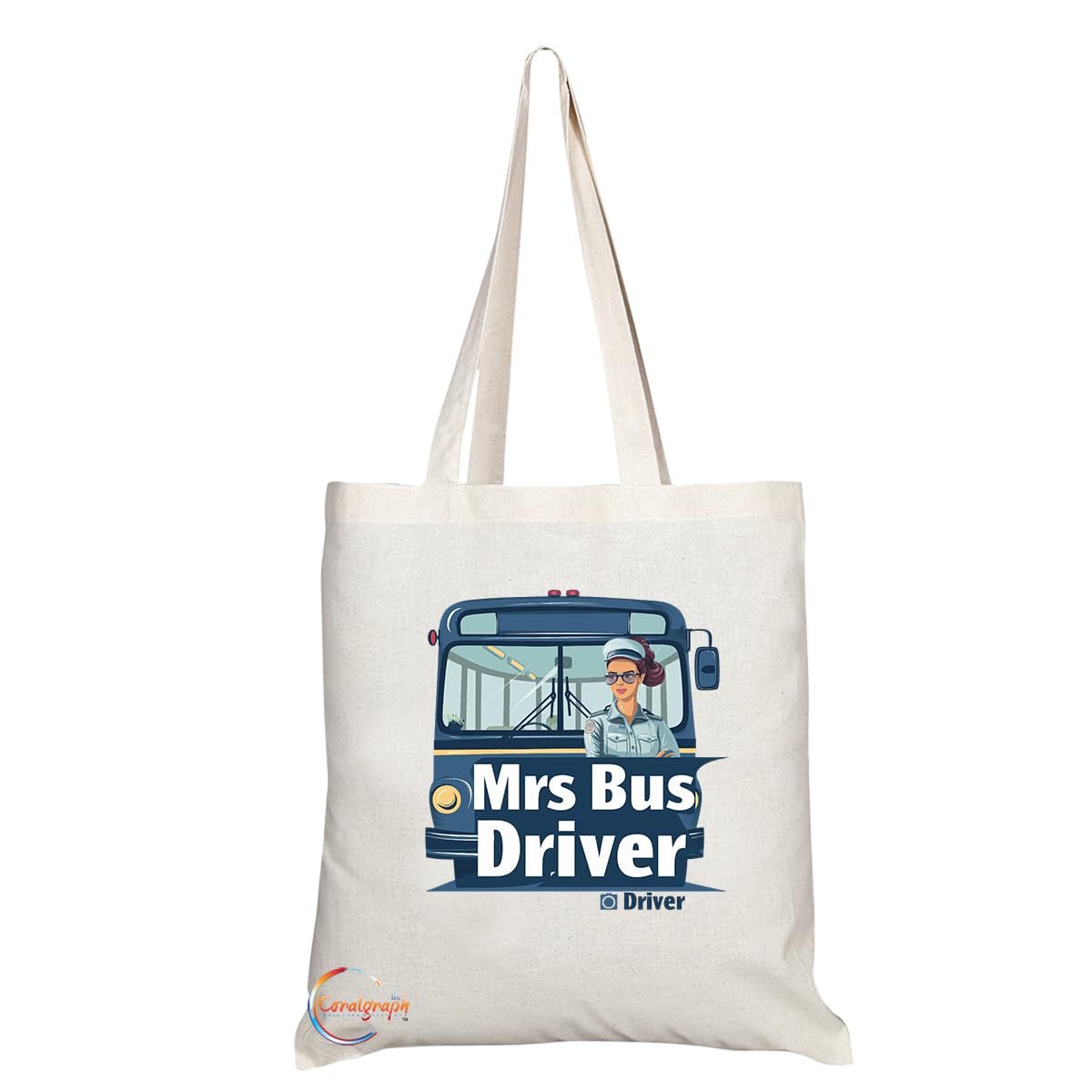 TB1783 Mrs Bus Driver Tote Bag - Great for Sales Professionals,- Sustainable, Stylish, Long Handled, Durable and Reusable