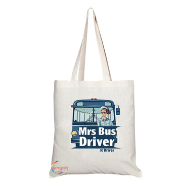TB1783 Mrs Bus Driver Tote Bag - Great for Sales Professionals,- Sustainable, Stylish, Long Handled, Durable and Reusable