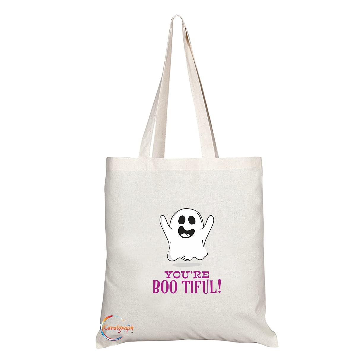 TB1345 You're Boo Tiful Tea Novelty Present Gift Printed Eco-Friendly Stylish Long Handled Tote Shoulder Bag