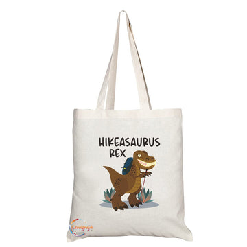 TB1274 Hikeasaurus Rex Novelty Present Gift Printed Eco-Friendly Stylish Long Handled Tote Shoulder Bag