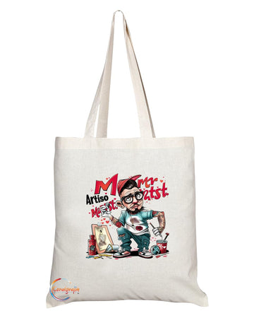 TB1982 Mr Artist Tote Bag - Ideal for Artists, Creatives, and Art Enthusiasts - Tote Bag with Inspirational Design