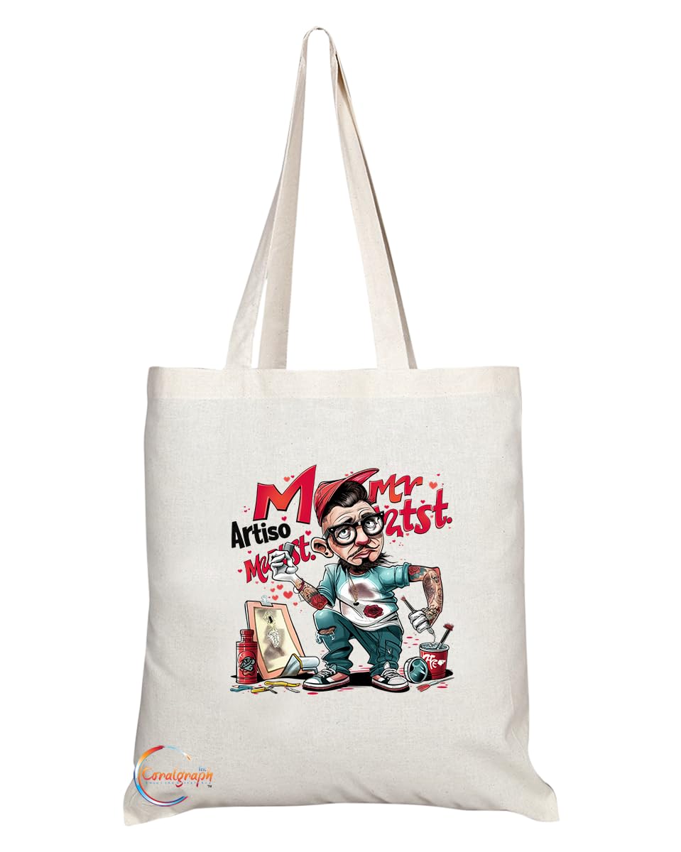 TB1982 Mr Artist Tote Bag - Ideal for Artists, Creatives, and Art Enthusiasts - Tote Bag with Inspirational Design