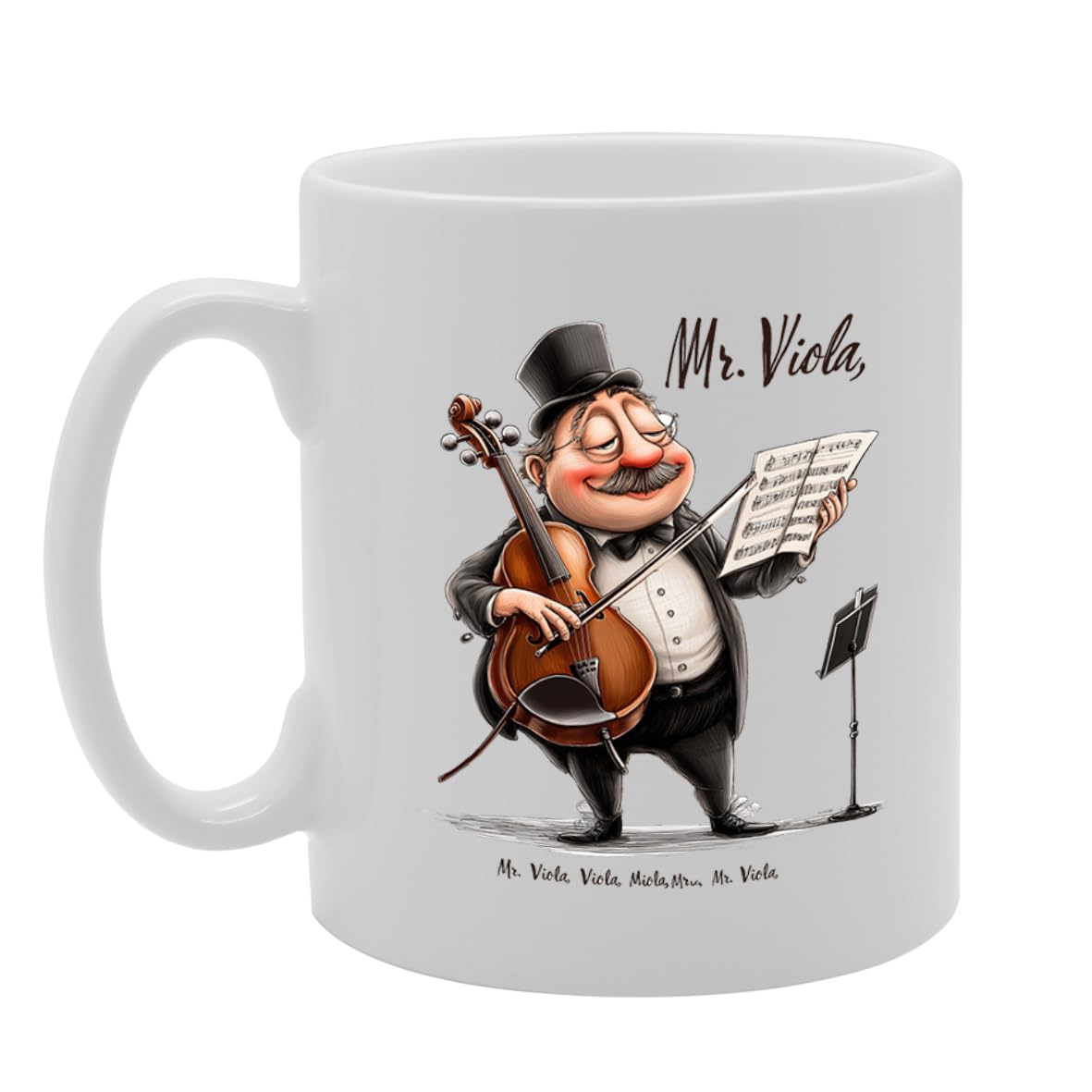 11Oz Ceramic  Featuring Viola Mg6583 – For Musicians And Music Lovers - Funny Printed Coffee Mug - Great Gift Idea