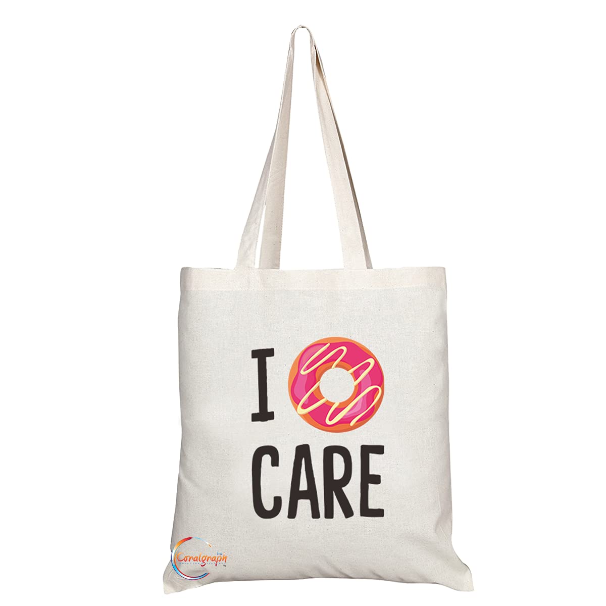 TB1105 I Donut Care Novelty Present Gift Printed Eco-Friendly Stylish Long Handled Tote Shoulder Bag