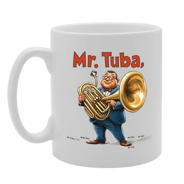 11Oz Ceramic  Featuring Tuba Mg6588 –  For Musicians And Music Lovers - Funny Printed Coffee Mug - Great Gift Idea