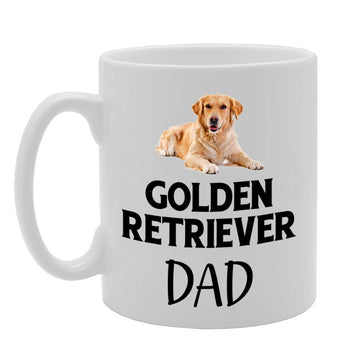 Golden Retriever Dad   Printed Tea Coffee Ceramic  Mg4564 - Funny Printed Coffee Mug - Great Gift Idea